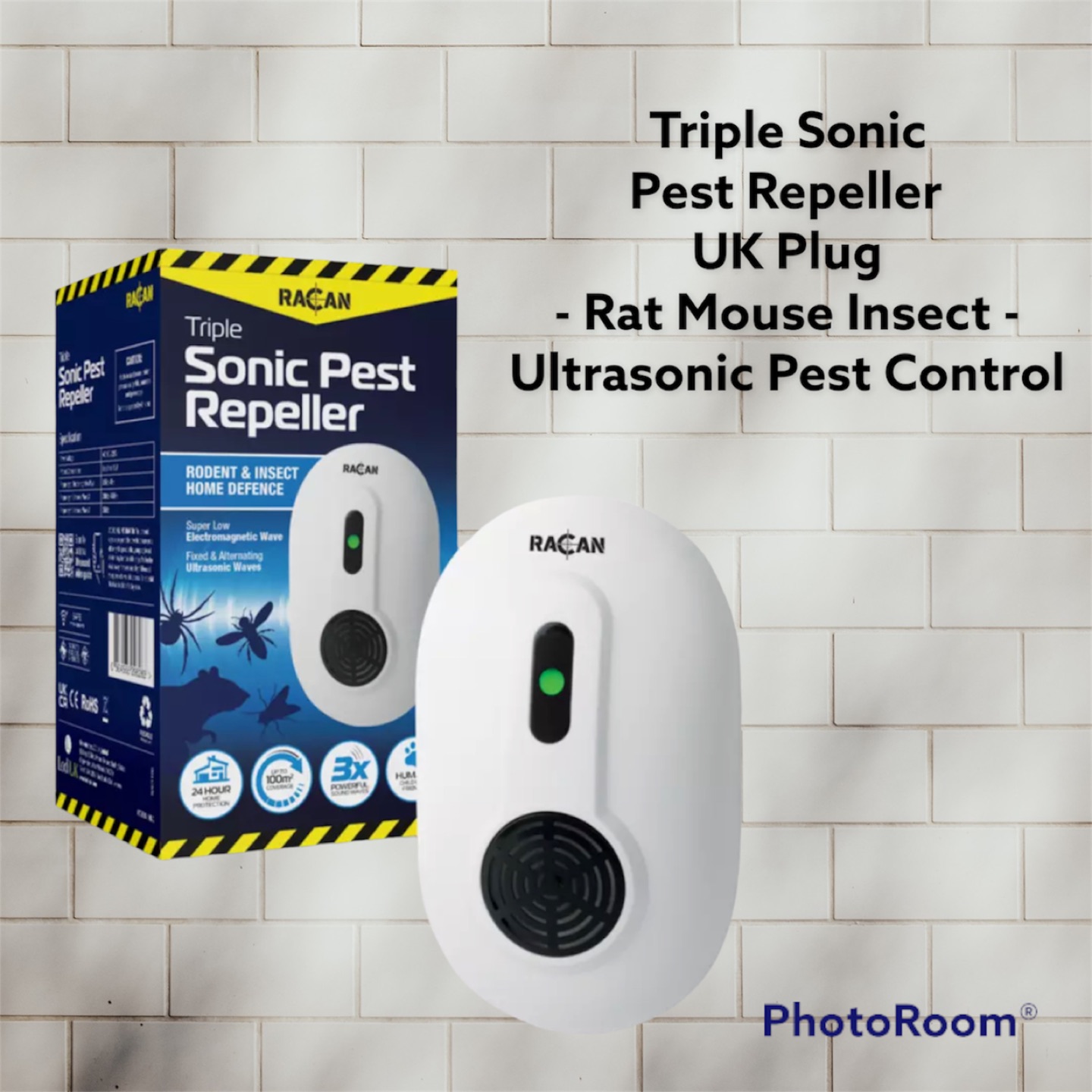 Triple Sonic Pest Repeller UK Plug Rat Mouse Insect Karrot