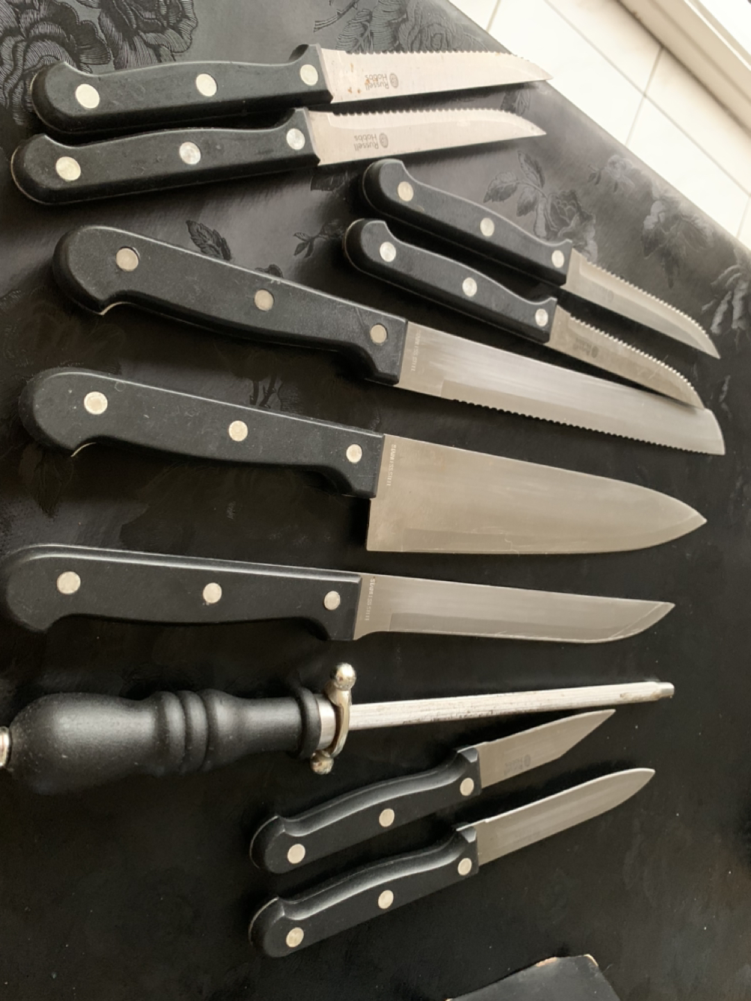 Russell Hobbs knife Set with wooden block Karrot