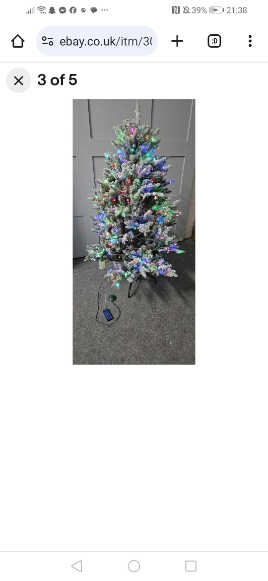 New Santa's best 6ft snow effect Christmas tree Karrot
