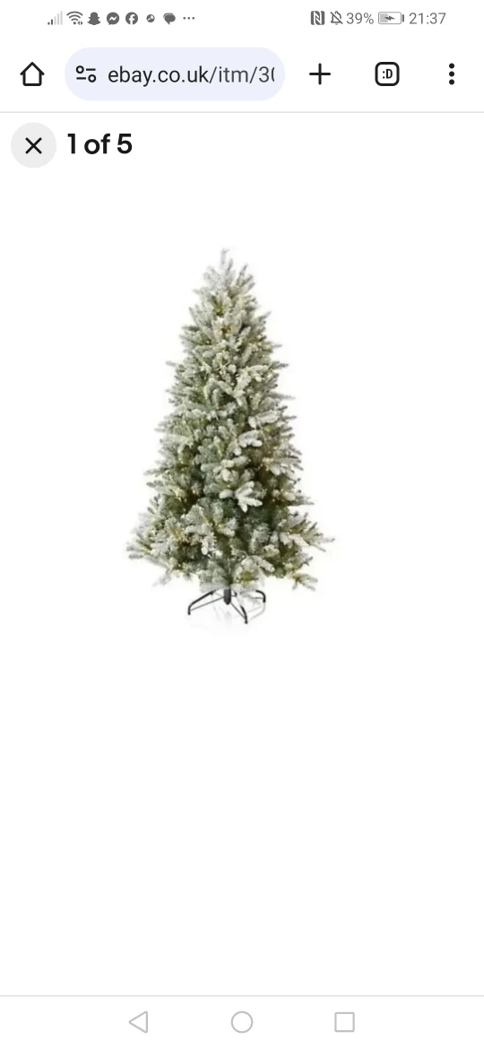 New Santa's best 6ft snow effect Christmas tree Karrot